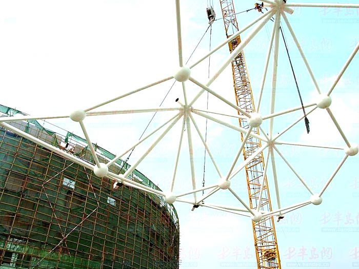 靖江体育馆网架安装