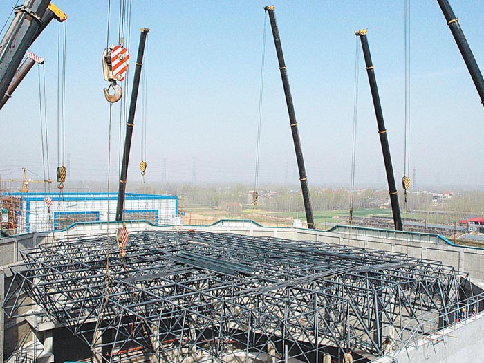 靖江网架高空滑移法